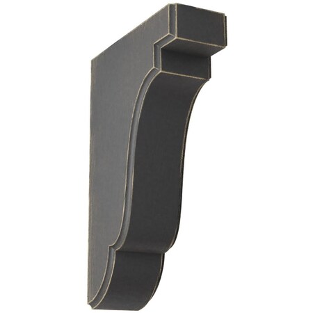 Ekena Millwork 1 3/4"W x 5"D x 7 1/2"H Bedford Wood Vintage Decor Bracket, Black BKTWD02X05X08BEBL